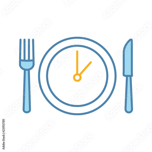 Lunch time color icon