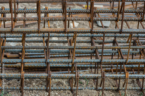 Steel Rebars for reinforced concrete.