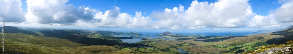 Panorama vom Connemara National Park, Irland