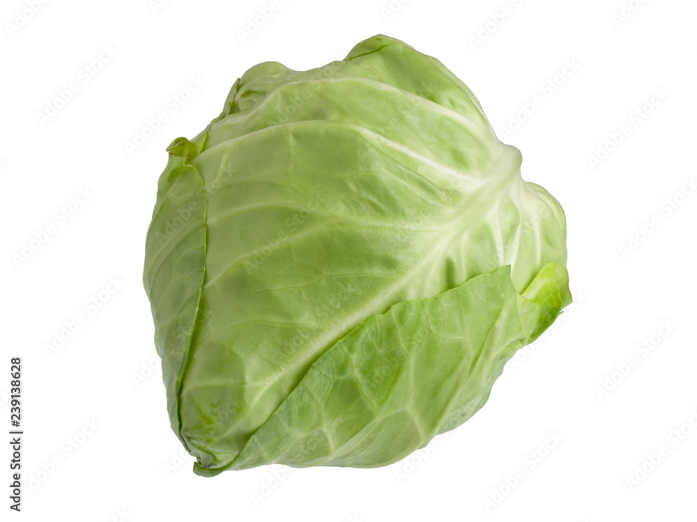 Fresh green cabbage vegetable isolated on white background Fresh green cabbage vegetable isolated on white background