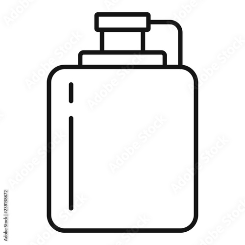 Hip flask icon. Outline hip flask vector icon for web design isolated on white background