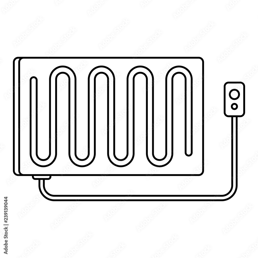 Warm electric blanket icon. Outline warm electric blanket vector icon for web design isolated on white background Warm electric blanket icon. Outline warm electric blanket vector icon for web design isolated on white background