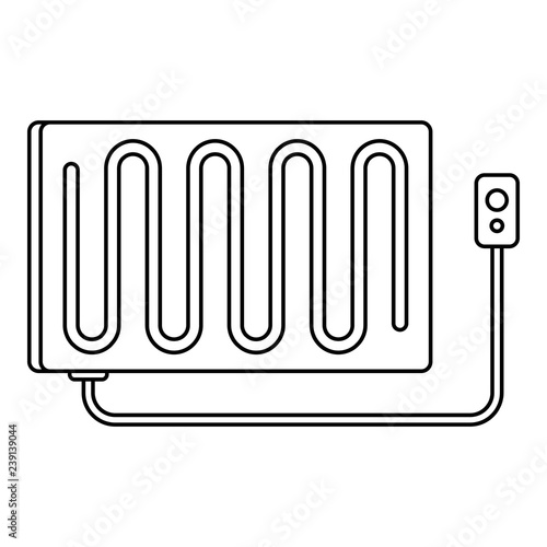 Warm electric blanket icon. Outline warm electric blanket vector icon for web design isolated on white background