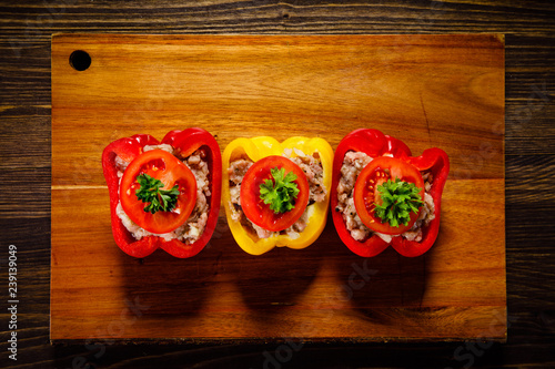 Stuffed pepper with meat