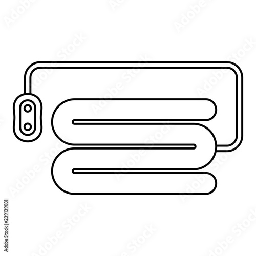 Electric blanket device icon. Outline electric blanket device vector icon for web design isolated on white background