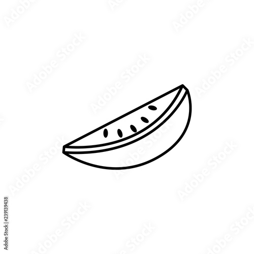 piece of watermelon outline icon. Element of fruits icon. Thin line icon for website design and development, app development. Premium icon © Gunay