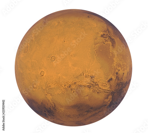 Fototapeta Naklejka Na Ścianę i Meble -  Planet Mars Isolated