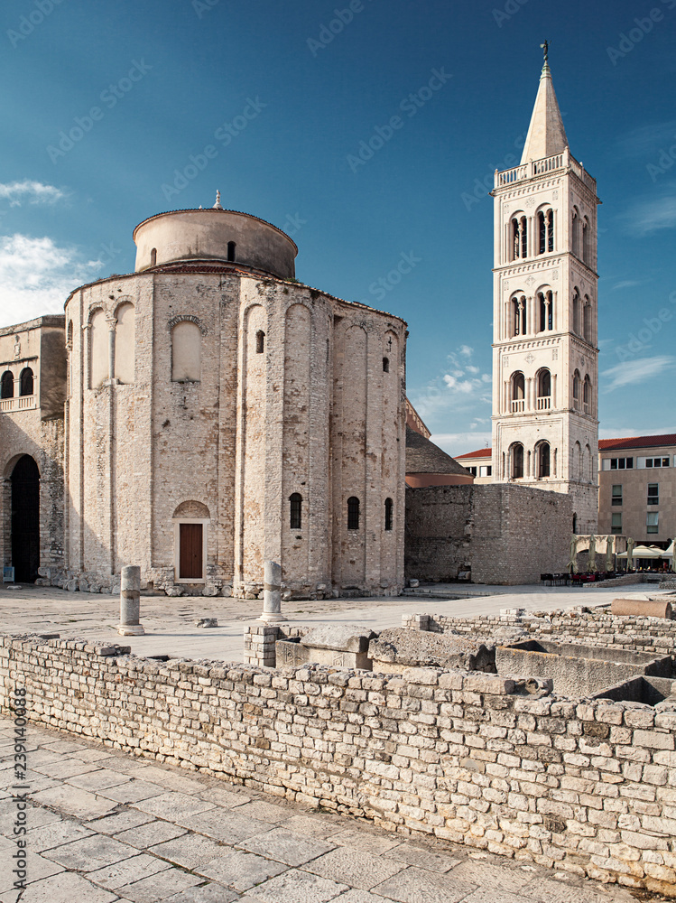 Roman forum and church St. Donata in Zadar, Croatia