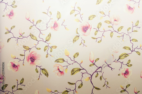 flower on soft pastel color romantic design background texture © annebel146