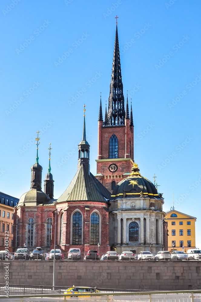 Riddarholm Church in Stockholm old town (Gamla Stan), Sweden