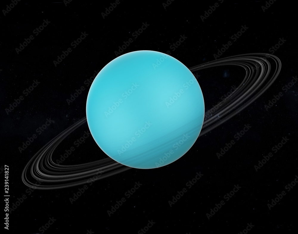 Naklejka premium Planet Uranus Isolated