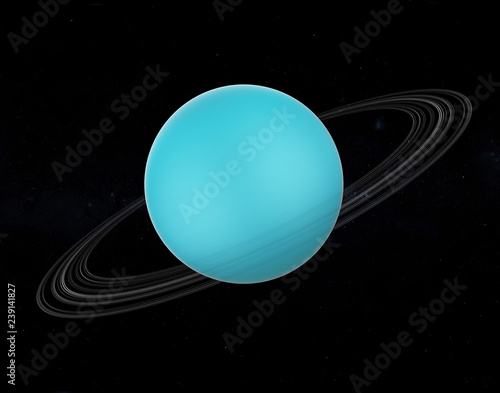 Fototapeta Naklejka Na Ścianę i Meble -  Planet Uranus Isolated