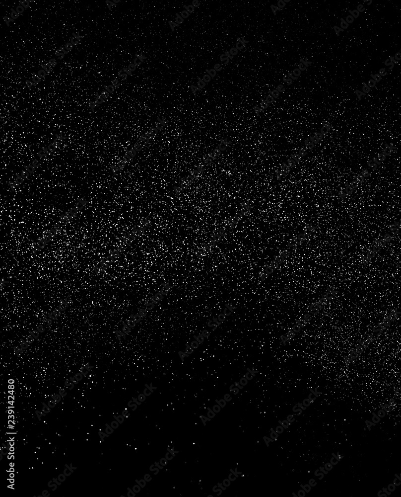 Snow and snow fog on a black background