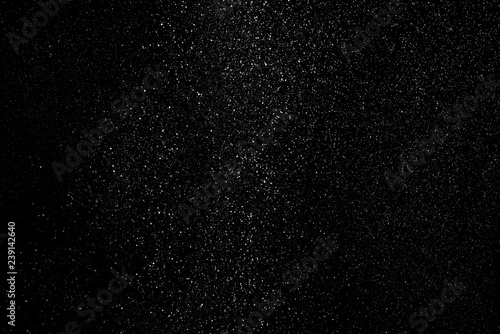 Snow and snow fog on a black background