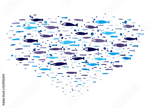 イラスト　手描き　魚