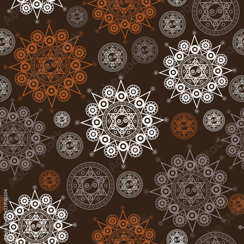 Seamless texture with decorative ornament 3