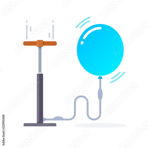 Hand pump inflates balloon