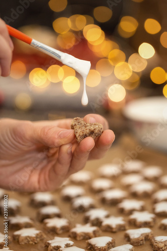 Baking christmas cookies