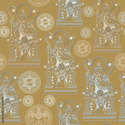 Seamless texture with decorative ornament 9