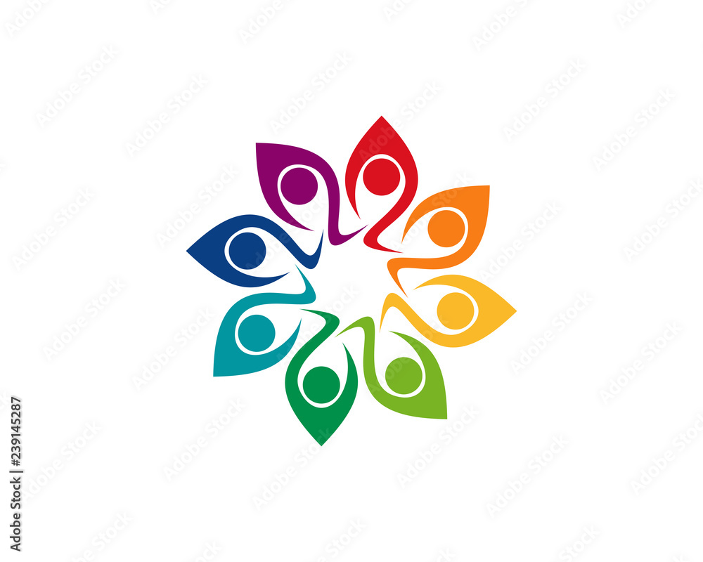 Obraz premium people leaf flower community