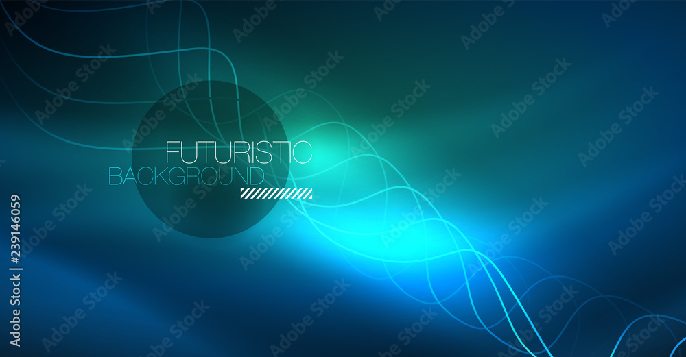 Glowing abstract wave on dark, shiny motion, Christmas and New Year magic space light. Techno abstract background Glowing abstract wave on dark, shiny motion, Christmas and New Year magic space light. Techno abstract background
