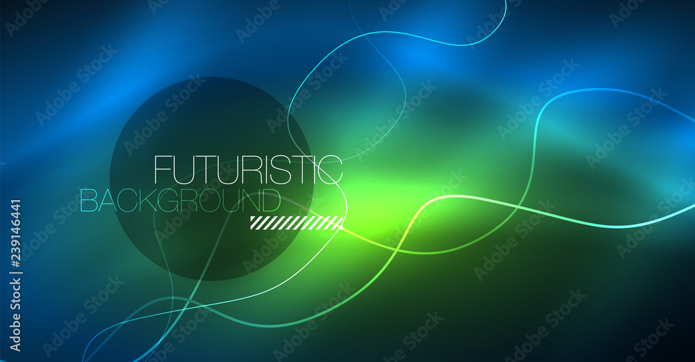 Glowing abstract wave on dark, shiny motion, Christmas and New Year magic space light. Techno abstract background Glowing abstract wave on dark, shiny motion, Christmas and New Year magic space light. Techno abstract background