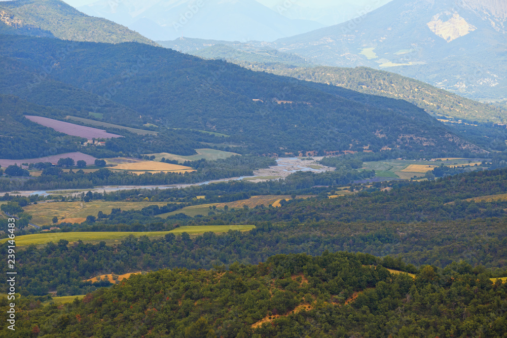 Fototapeta premium .View of the valley and the mountains in the French Provence. France