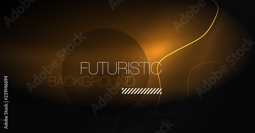 Neon lines wave background. Abstract composition