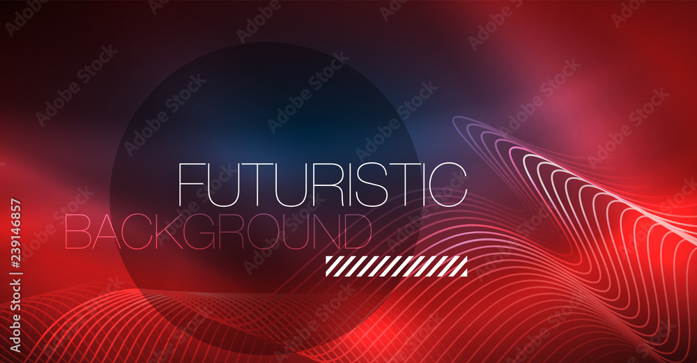 Glowing abstract wave on dark, shiny motion, Christmas and New Year magic space light. Techno abstract background Glowing abstract wave on dark, shiny motion, Christmas and New Year magic space light. Techno abstract background
