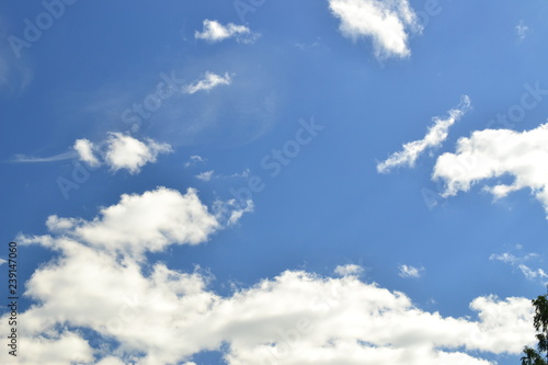 Clouds on a sunny day. central Russia