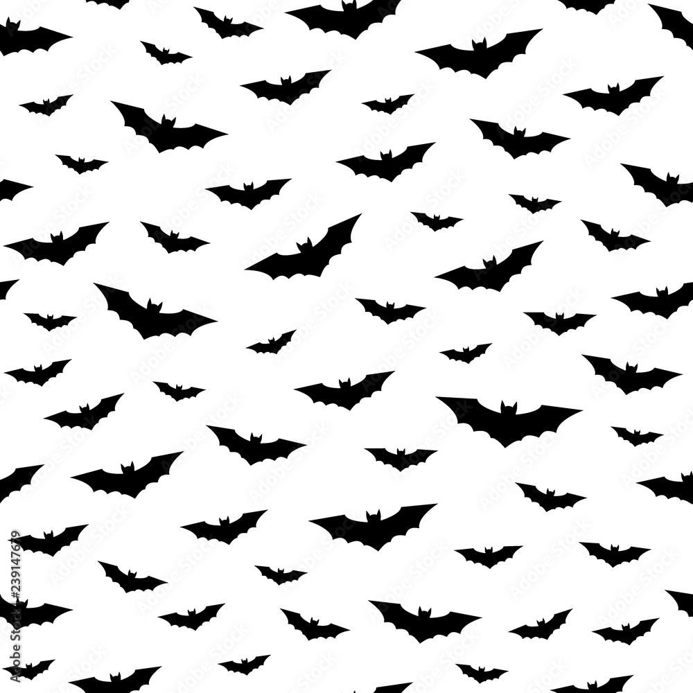 Flying bats seamless pattern Flying bats seamless pattern