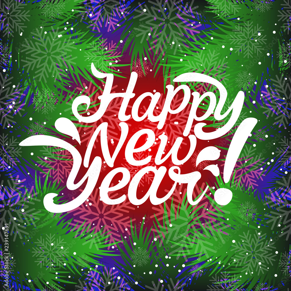 Hand drawn signs lettering 2019 for Happy New Year greetings cards,banners.Vector illustration