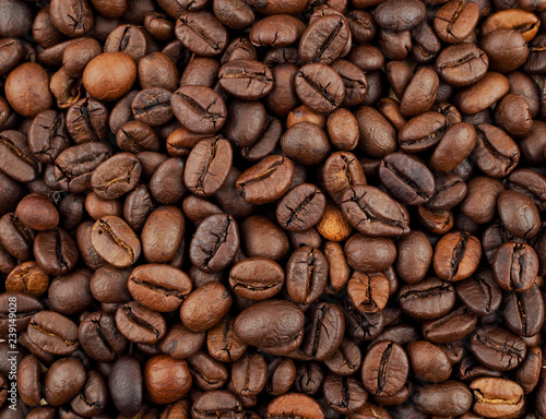 Roasted Coffee beans texture background