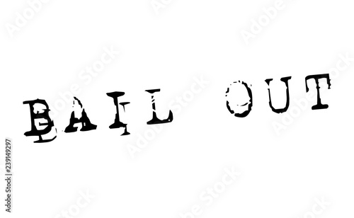 bail out stamp on white