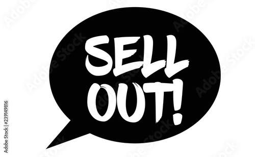 sell out stamp on white