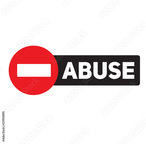 abuse advertising sticker