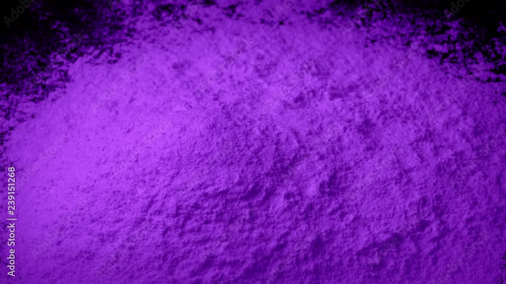 Purple Powder Is Poured Into Pile