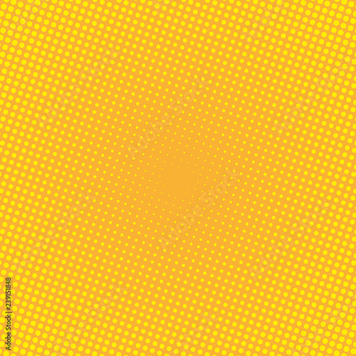 Pop art yellow and orange background with irregular points. Vector illustration.