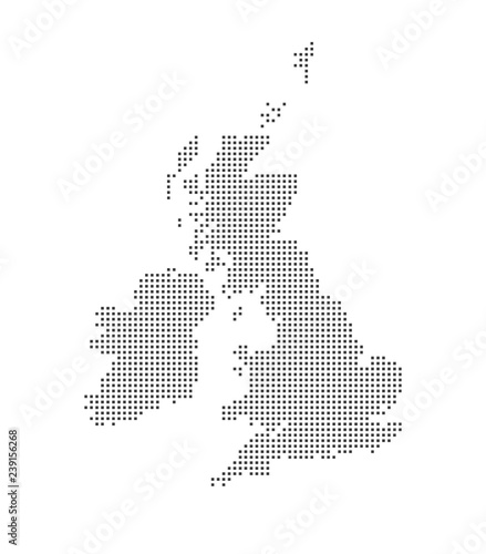 United Kingdom pixel map. Vector illustration.