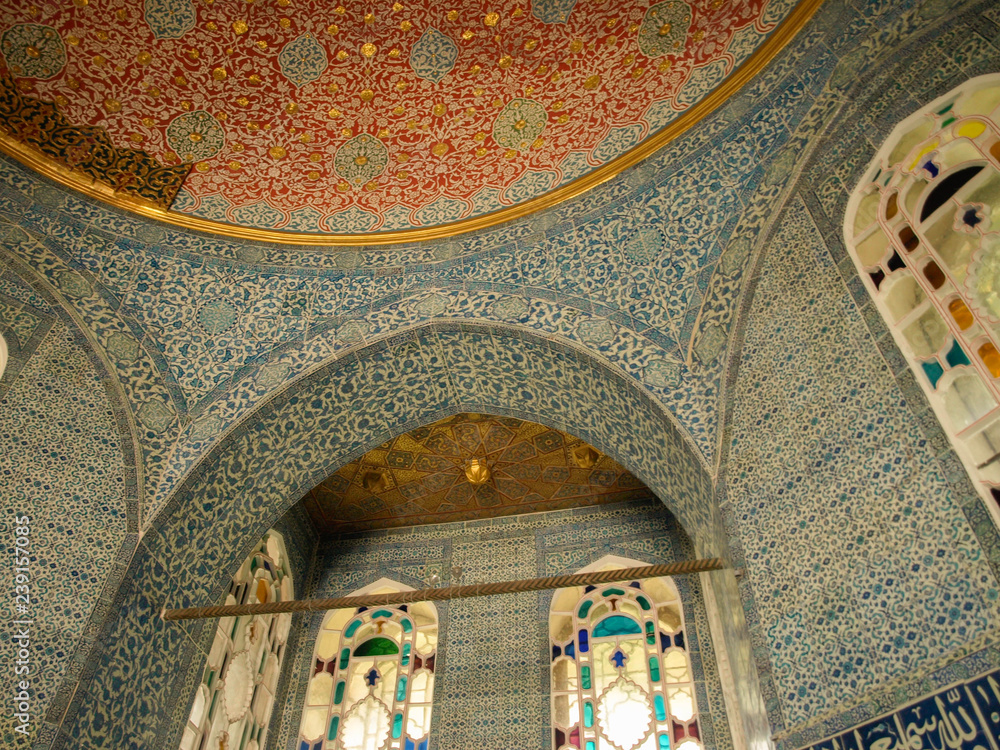 interior of mosque in turkey