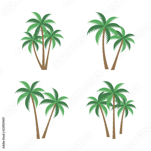 [PALM TREE SET] A palm tree vector set.