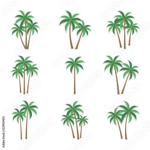 [PALM TREE SET] A palm tree vector set. © CYTTT