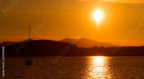View of the Sunset from Oban Bay in the Scottish highlands © Peter