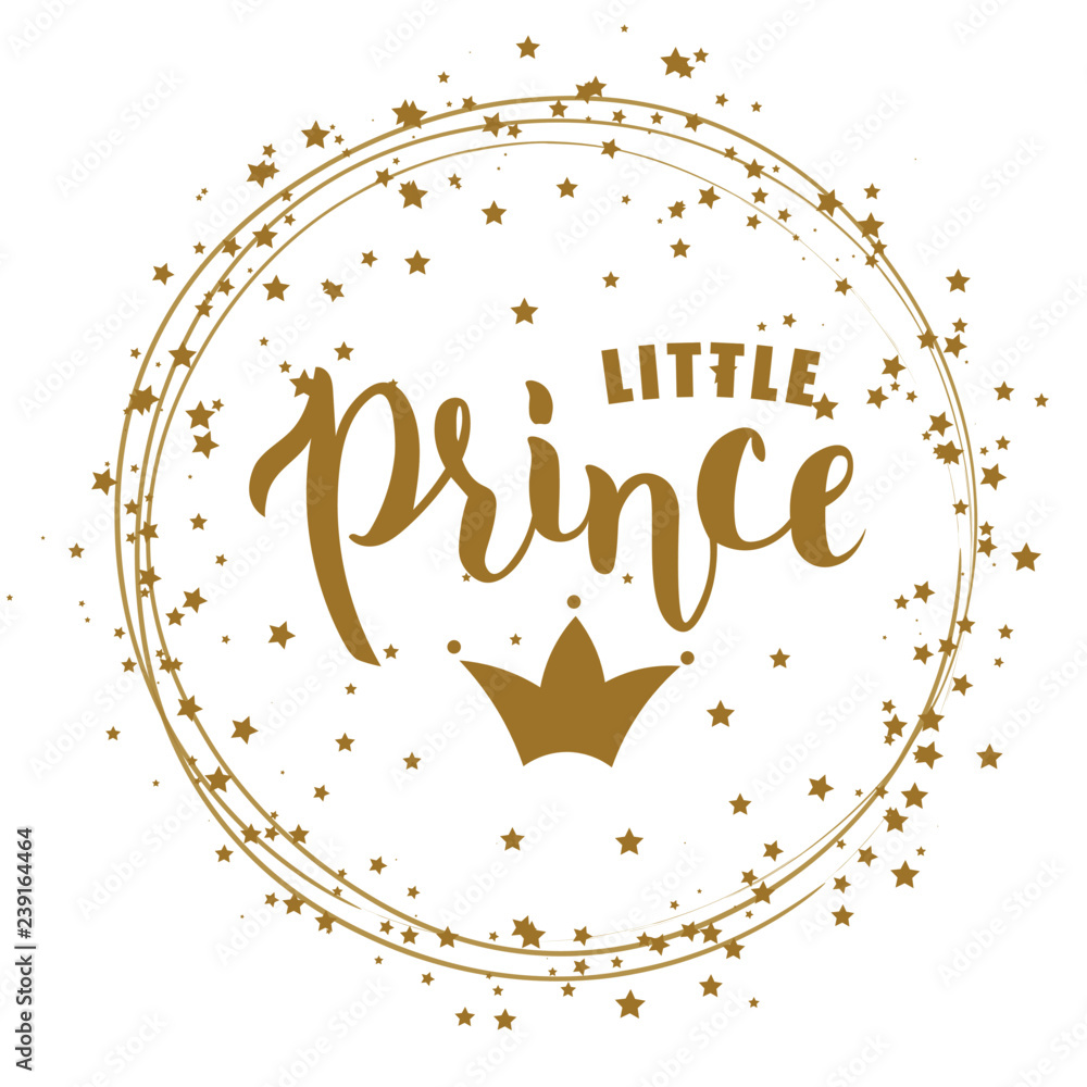 Hand sketched Little Prince text textured background for clothes. Kids badge, tag, icon. Great for card, invitation, poster, banner template. Celebration lettering typography. Vector. Hand sketched Little Prince text textured background for clothes. Kids badge, tag, icon. Great for card, invitation, poster, banner template. Celebration lettering typography. Vector.