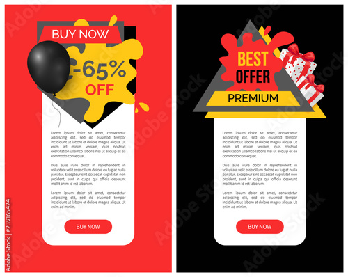 Best Discount and Products, 65 Percent Sale Banner