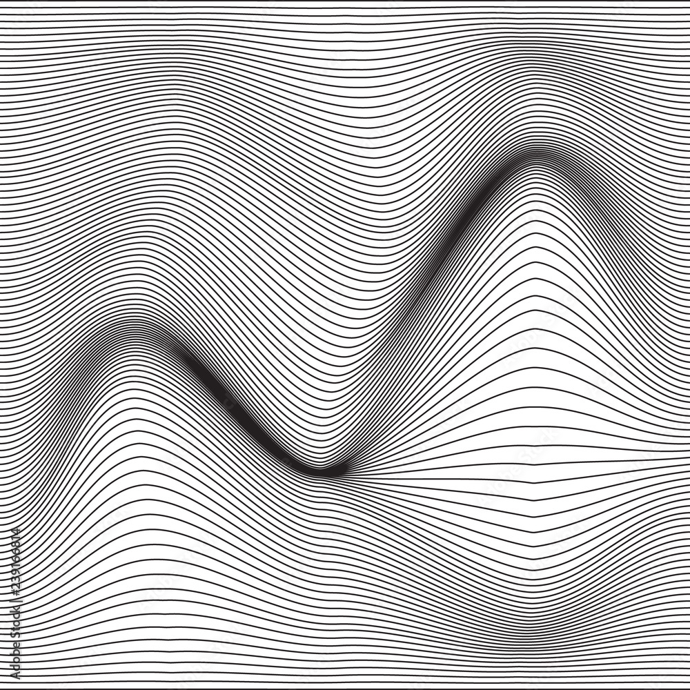 Vector Wave Stripe Background Vector Wave Stripe Background