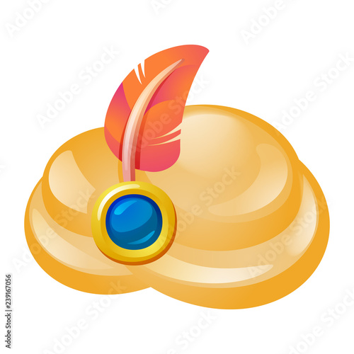 Muslim crown icon. Cartoon of muslim crown vector icon for web design isolated on white background