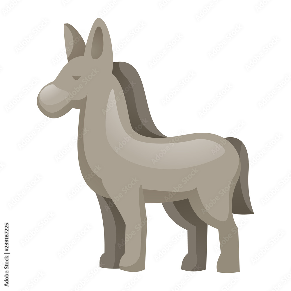 Fototapeta premium Donkey icon. Cartoon of donkey vector icon for web design isolated on white background