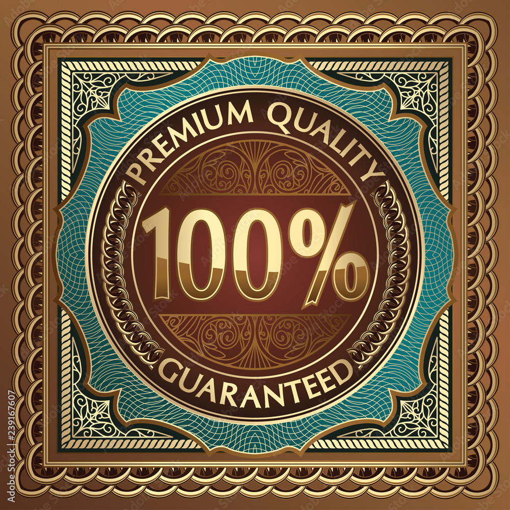 Premium quality golden emblem