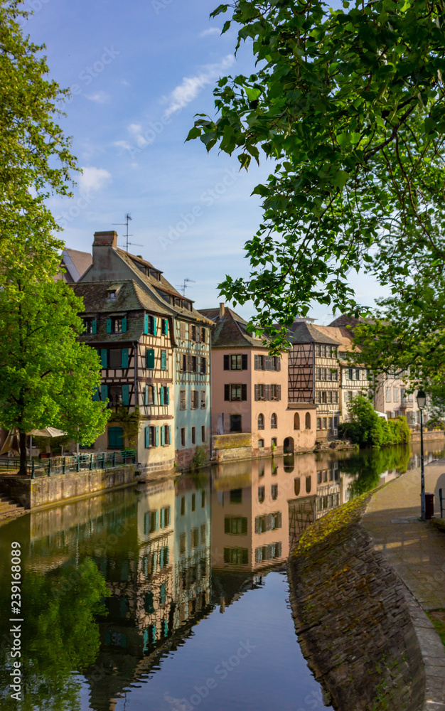 Historic quarter called little France (La Petite France) in Strasbourg, France
